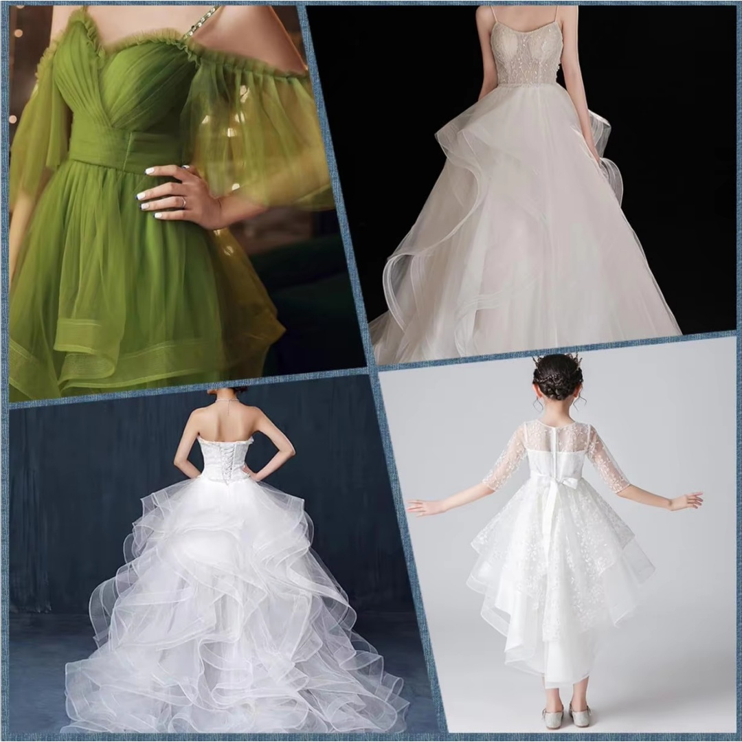 Pita Jaring Crinoline Bulu Kud - Lace Dress ulasan dan harga