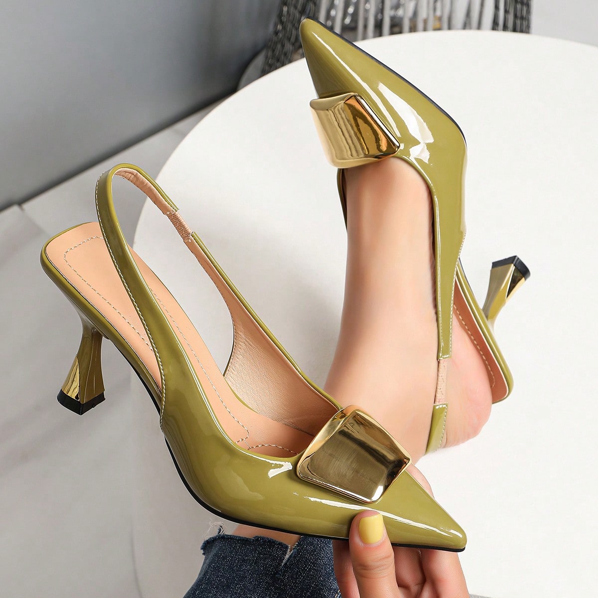 Sepatu Hak Tinggi Model Slingb - Formal Dress ulasan dan harga