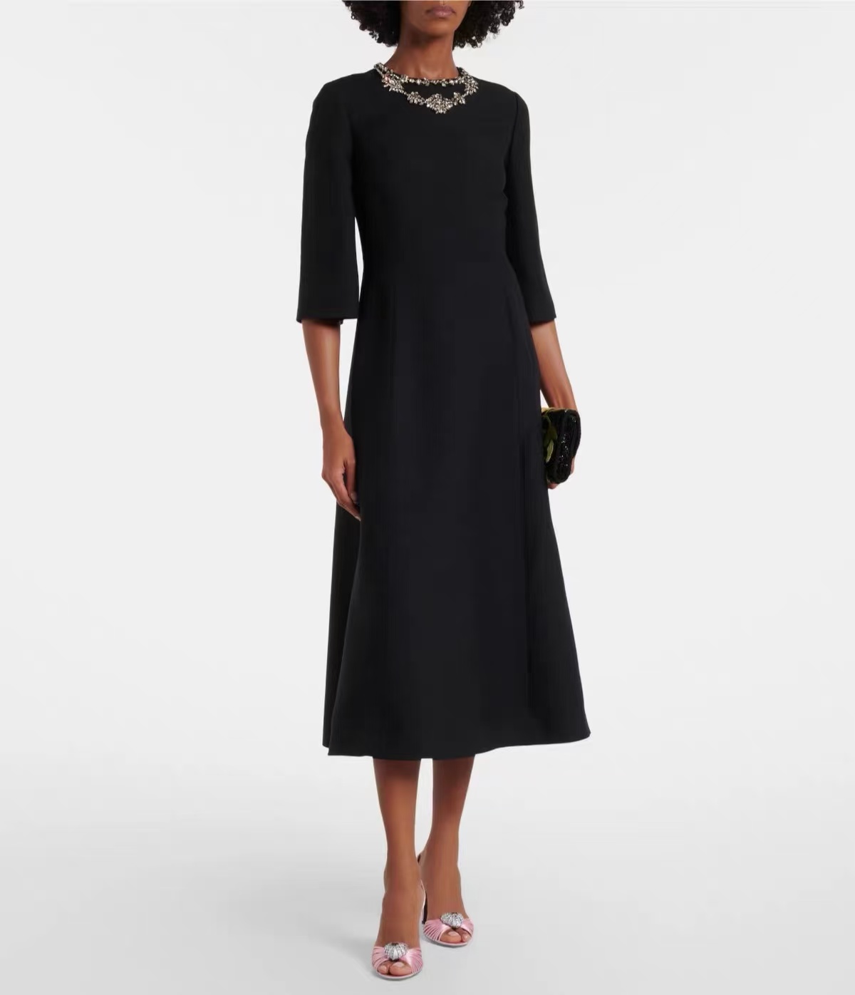 Gaun Midi Wanita Warna Hijau M - Midi Dress ulasan dan harga